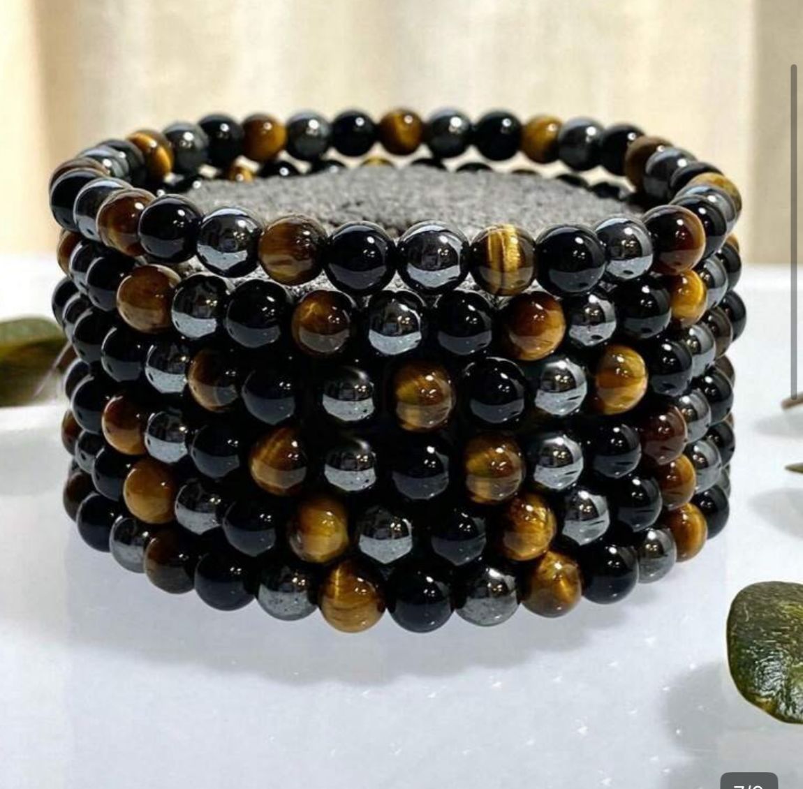 Trio Bracelets Tigre & Onyx