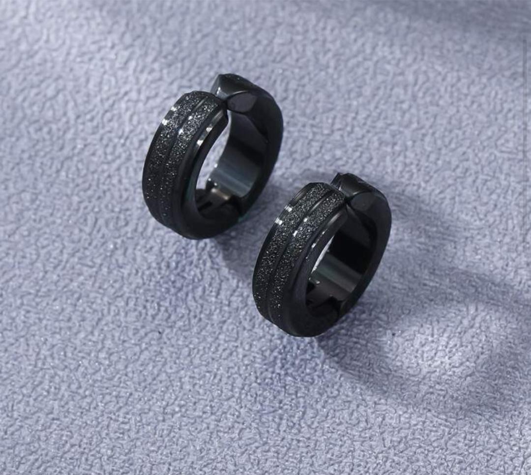 Boucles d'Oreille Noires Diamantées