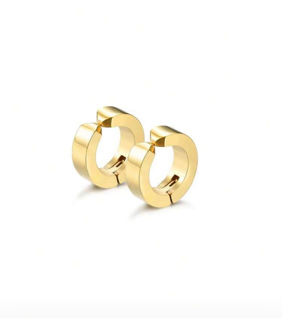 Boucles d'Oreille Anneaux Or Poli