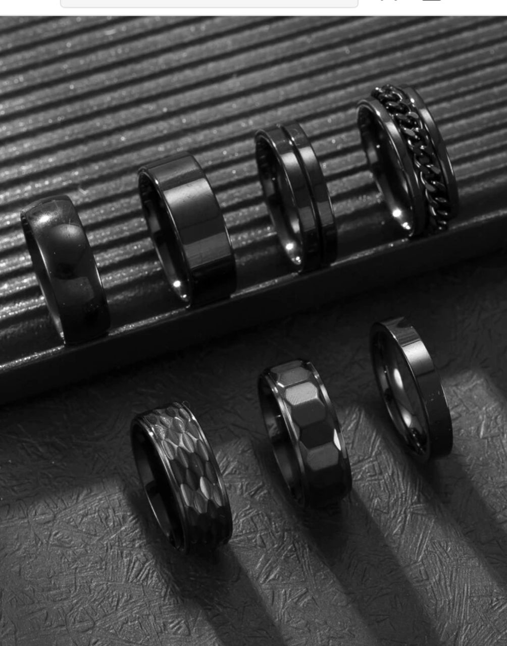 Coffret 7 Bagues Noires